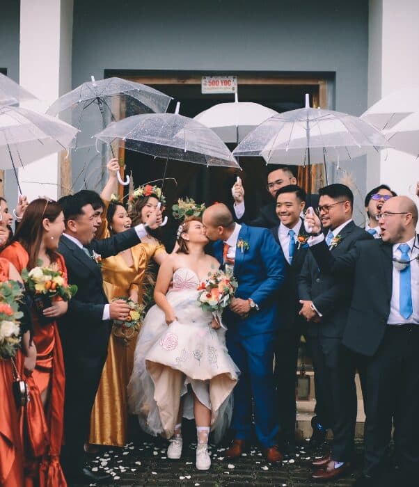 Ange & Jake on their wedding day